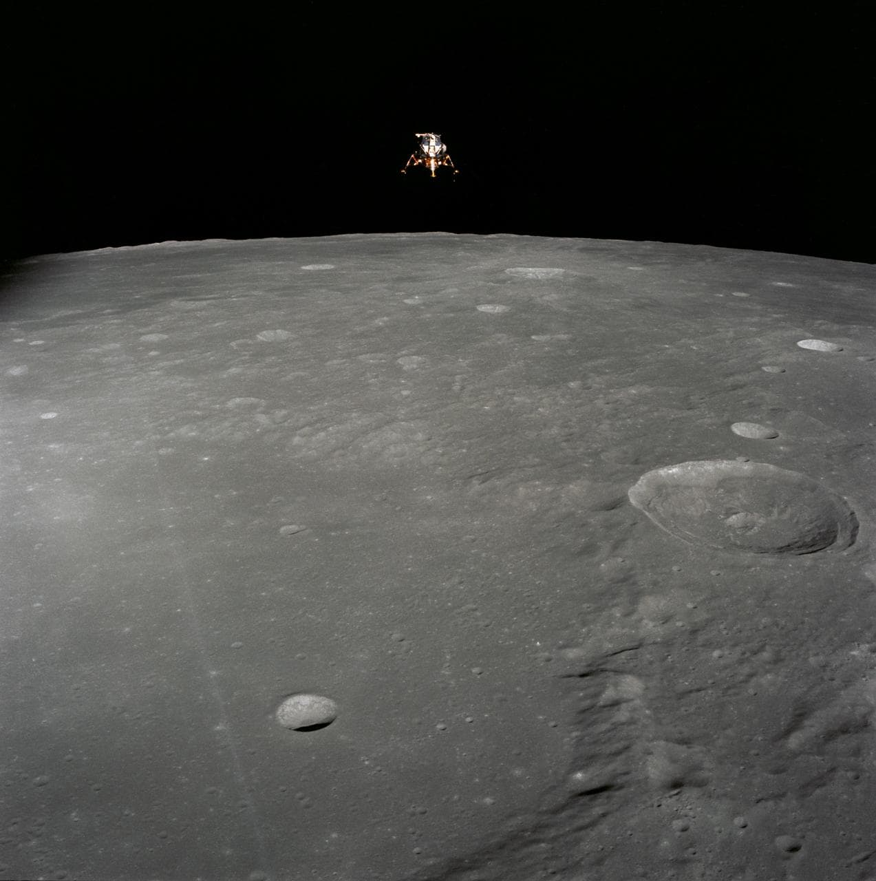 The Apollo Lunar Module on the Moon's surface — the real spacecraft that inspired countless space films