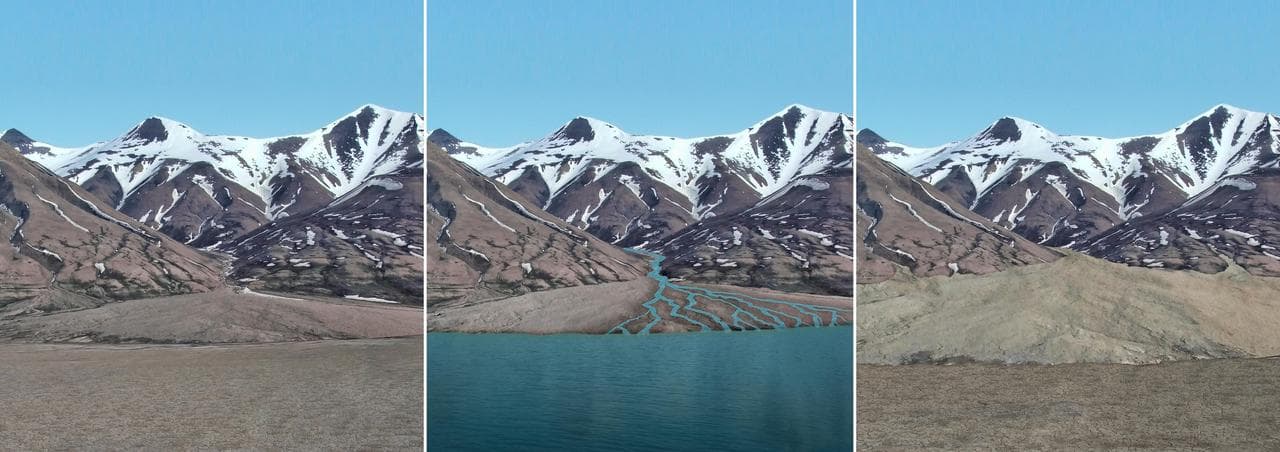 Curiosity rover driving toward Mount Sharp on the Martian surface