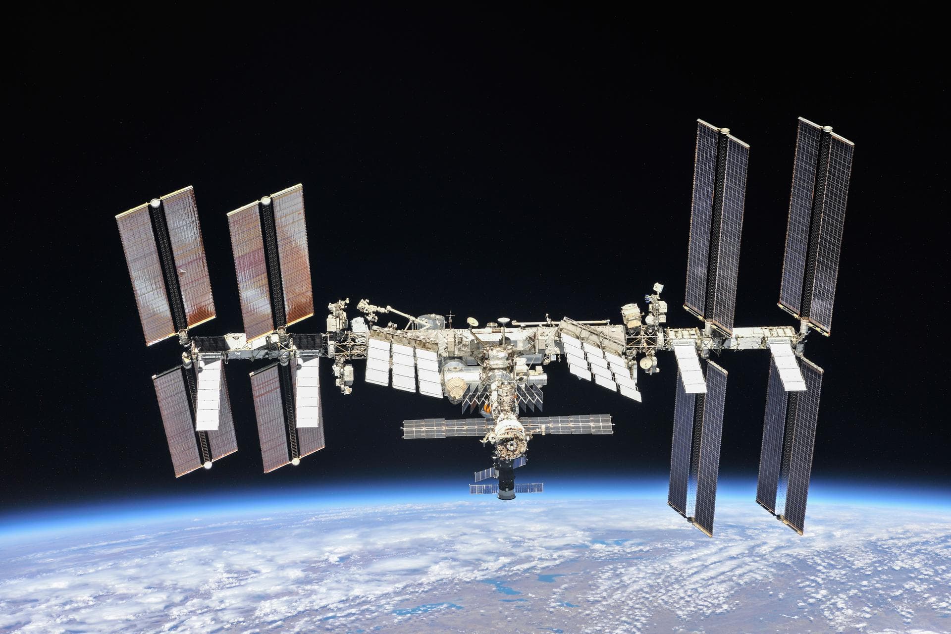 Space station in orbit