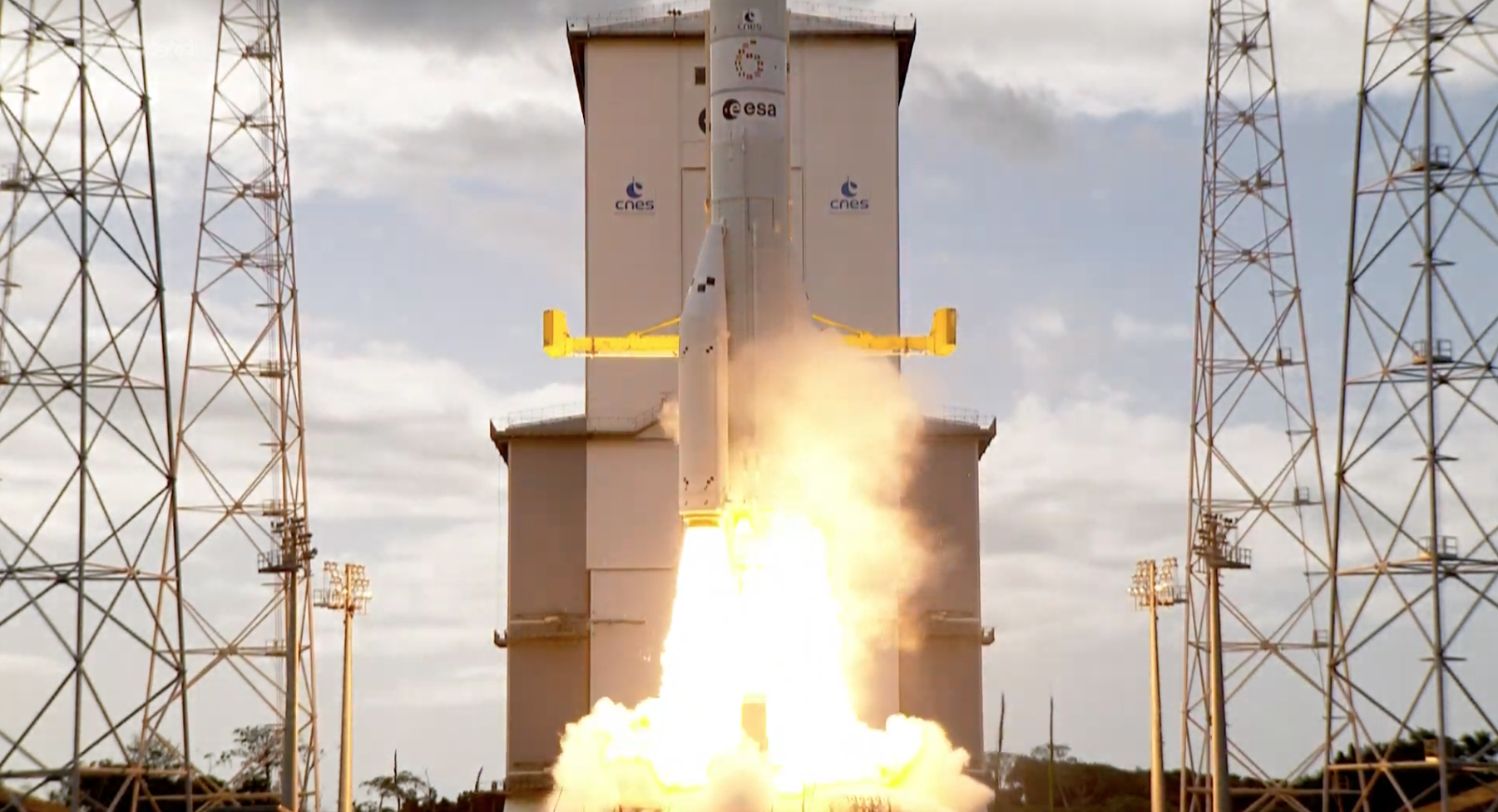 Ariane 6 lifts off from the ELA-4 launch pad at Europe's Spaceport in Kourou, French Guiana