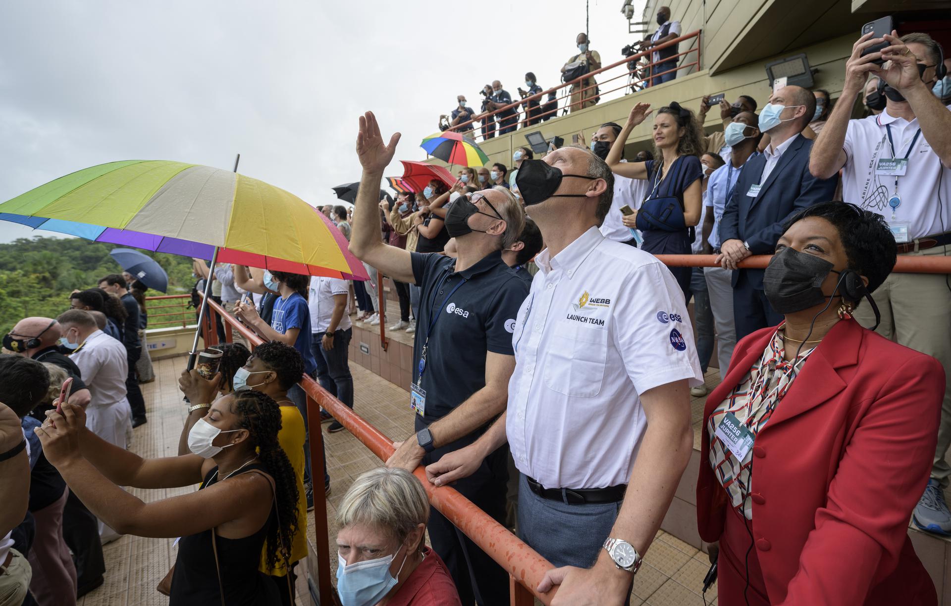 An Ariane 5 rocket launches from Europe's Spaceport in Kourou, French Guiana — the same launch infrastructure that supports Europe's growing military satellite programs