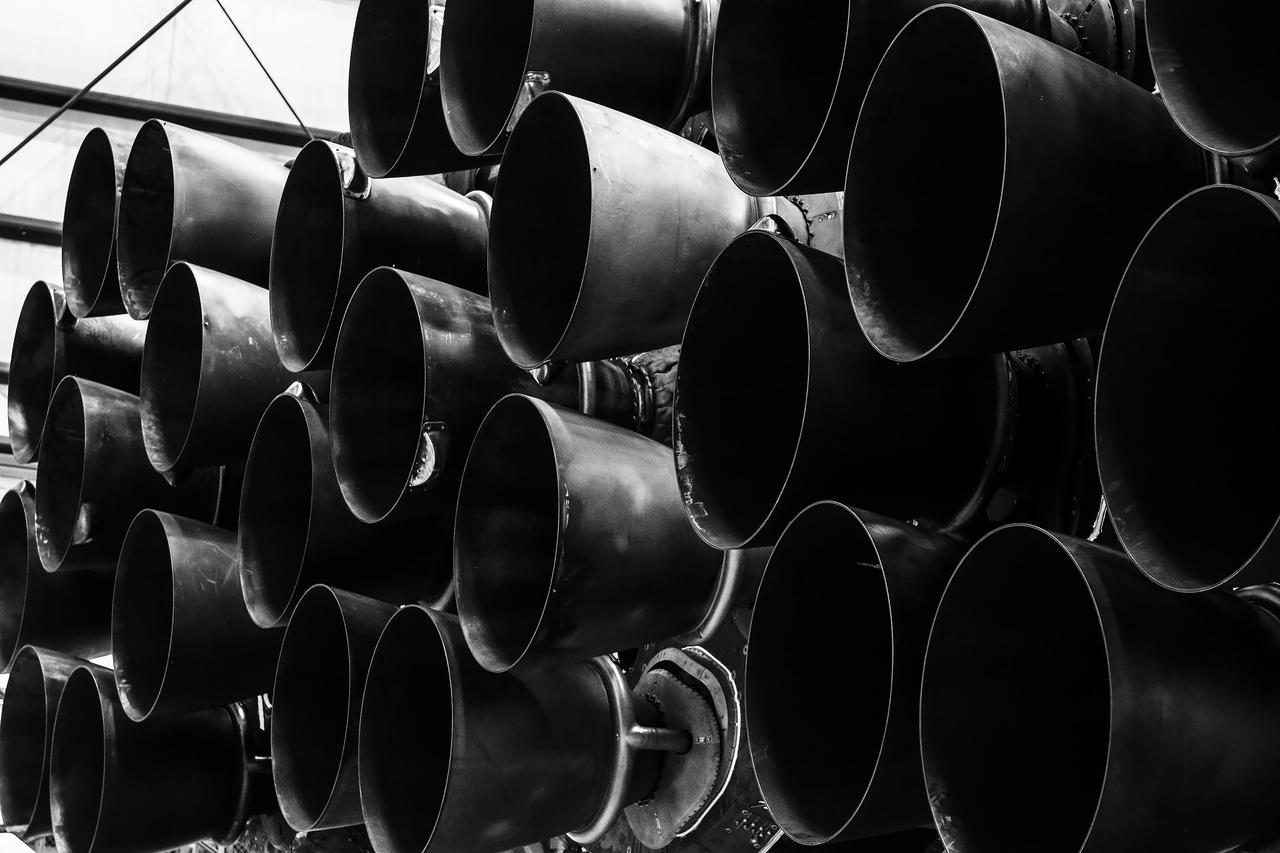 SpaceX Falcon Heavy in the hangar before launch