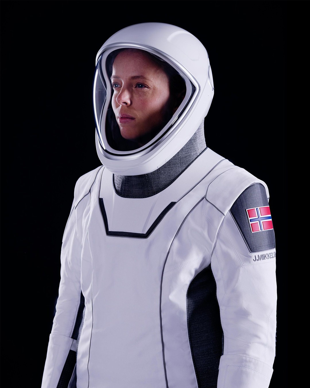 Portrait of Jannicke Mikkelsen, first Norwegian astronaut and SpaceX Fram2 commander